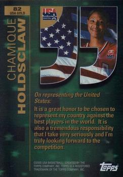 2000 Topps Team USA - Gold #82 Chamique Holdsclaw Back