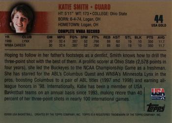 2000 Topps Team USA - Gold #44 Katie Smith Back