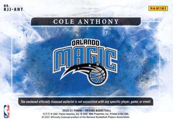2020-21 Panini Origins - Rookie Jumbo Jerseys Turquoise #RJJ-ANT Cole Anthony Back