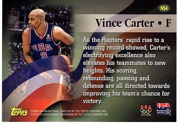 2000 Topps Team USA - National Spirit #NS4 Vince Carter Back
