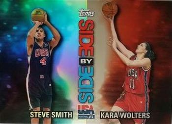 2000 Topps Team USA - Side by Side Refractor/Non-Refractor #SS9 Steve Smith / Kara Wolters Front