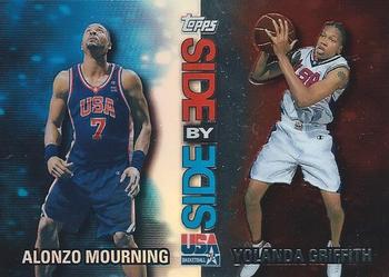 2000 Topps Team USA - Side by Side Refractor/Non-Refractor #SS10 Alonzo Mourning / Yolanda Griffith Front