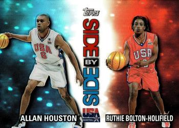 2000 Topps Team USA - Side by Side Refractor/Refractor #SS2 Allan Houston / Ruthie Bolton-Holifield Front