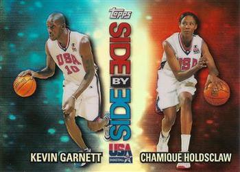 2000 Topps Team USA - Side by Side Refractor/Refractor #SS3 Kevin Garnett / Chamique Holdsclaw Front