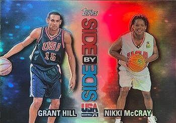2000 Topps Team USA - Side by Side Refractor/Refractor #SS12 Grant Hill / Nikki McCray Front
