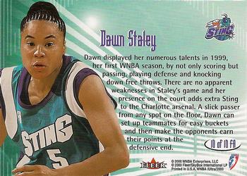 2000 Ultra WNBA - Feminine Adrenaline #10 FA Dawn Staley Back