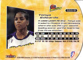 2000 Ultra WNBA - Gold Medallion #111G Tonya Edwards Back