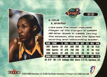 2000 Ultra WNBA - Gold Medallion #3G Lisa Leslie Back