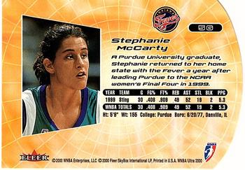 2000 Ultra WNBA - Gold Medallion #5G Stephanie McCarty Back