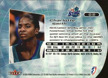 2000 Ultra WNBA - Gold Medallion #9G Charlotte Smith Back