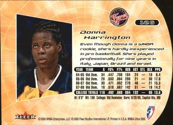 2000 Ultra WNBA - Gold Medallion #12G Donna Harrington Back