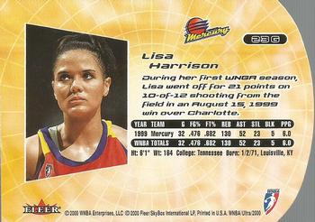 2000 Ultra WNBA - Gold Medallion #23G Lisa Harrison Back