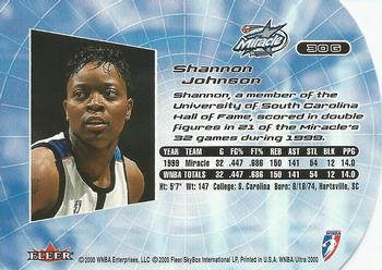 2000 Ultra WNBA - Gold Medallion #30G Shannon Johnson Back