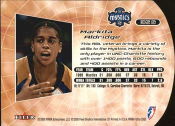 2000 Ultra WNBA - Gold Medallion #35G Markita Aldridge Back