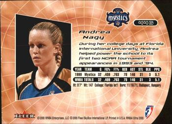 2000 Ultra WNBA - Gold Medallion #44G Andrea Nagy Back