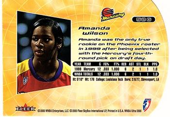 2000 Ultra WNBA - Gold Medallion #52G Amanda Wilson Back