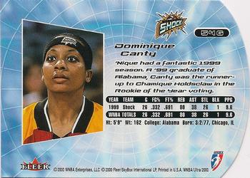 2000 Ultra WNBA - Gold Medallion #54G Dominique Canty Back
