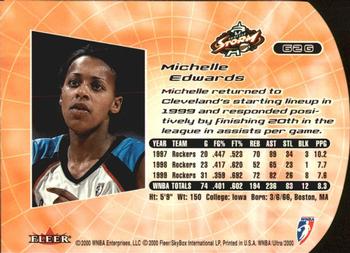 2000 Ultra WNBA - Gold Medallion #62G Michelle Edwards Back