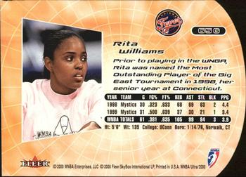 2000 Ultra WNBA - Gold Medallion #65G Rita Williams Back