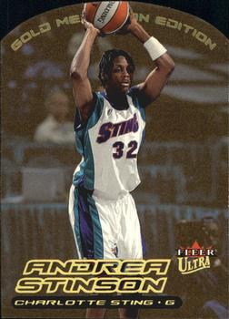 2000 Ultra WNBA - Gold Medallion #66G Andrea Stinson Front