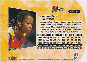 2000 Ultra WNBA - Gold Medallion #68G Jennifer Gillom Back