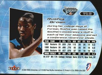 2000 Ultra WNBA - Gold Medallion #71G Rushia Brown Back