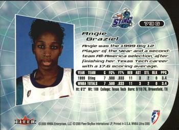 2000 Ultra WNBA - Gold Medallion #73G Angie Braziel Back