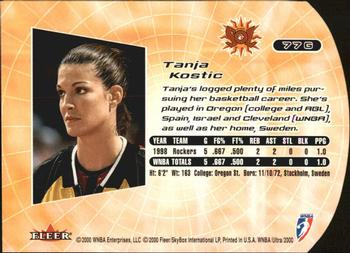 2000 Ultra WNBA - Gold Medallion #77G Tanja Kostic Back