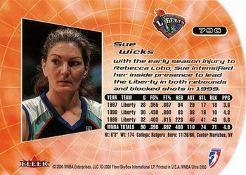 2000 Ultra WNBA - Gold Medallion #79G Sue Wicks Back