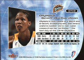 2000 Ultra WNBA - Gold Medallion #84G Olympia Scott-Richardson Back