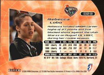 2000 Ultra WNBA - Gold Medallion #85G Rebecca Lobo Back