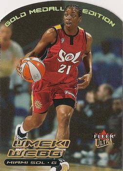 2000 Ultra WNBA - Gold Medallion #92G Umeki Webb Front