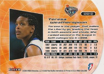 2000 Ultra WNBA - Gold Medallion #95G Teresa Weatherspoon Back