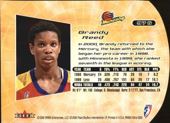 2000 Ultra WNBA - Gold Medallion #97G Brandy Reed Back