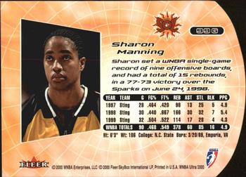 2000 Ultra WNBA - Gold Medallion #99G Sharon Manning Back