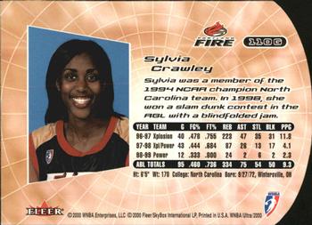 2000 Ultra WNBA - Gold Medallion #110G Sylvia Crawley Back