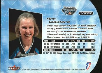 2000 Ultra WNBA - Gold Medallion #126G Ann Wauters Back