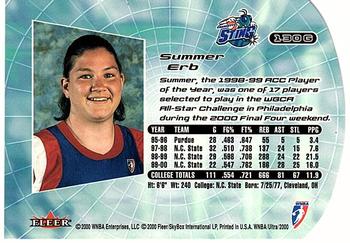 2000 Ultra WNBA - Gold Medallion #130G Summer Erb Back