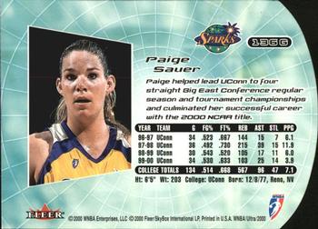 2000 Ultra WNBA - Gold Medallion #136G Paige Sauer Back