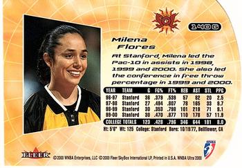 2000 Ultra WNBA - Gold Medallion #140G Milena Flores Back