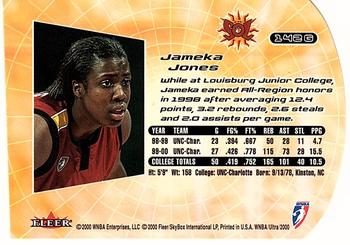 2000 Ultra WNBA - Gold Medallion #142G Jameka Jones Back