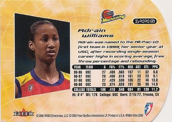 2000 Ultra WNBA - Gold Medallion #144G Adrian Williams Back