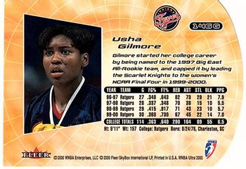 2000 Ultra WNBA - Gold Medallion #146G Usha Gilmore Back