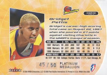 2000 Ultra WNBA - Platinum Medallion #45P Bridget Pettis Back