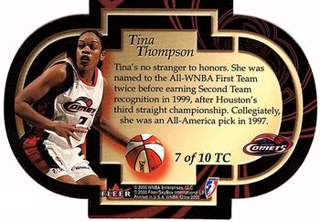 2000 Ultra WNBA - Trophy Case #7 TC Tina Thompson Back