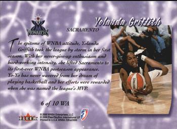 2000 Ultra WNBA - WNBAttitude #6 WA Yolanda Griffith Back