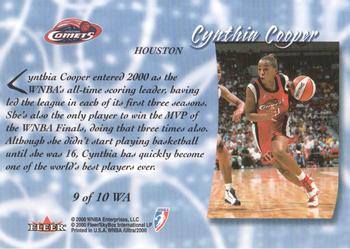 2000 Ultra WNBA - WNBAttitude #9 WA Cynthia Cooper Back