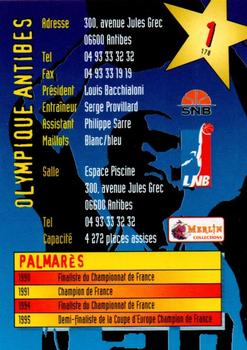 1996-97 Merlin Ultimate (LNB) #1 Olympique Antibes Back