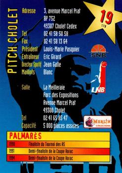 1996-97 Merlin Ultimate (LNB) #19 Pitch Cholet Back