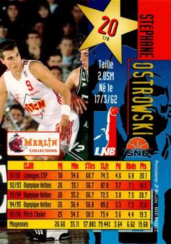 1996-97 Merlin Ultimate (LNB) #20 Stephane Ostrowski Back